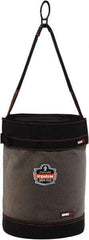 Ergodyne - 1 Pocket Gray & Black Canvas Tool Bucket - 12-1/2" Wide x 12-1/2" Deep x 17" High - All Tool & Supply