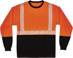 Ergodyne - Size 4XL, Orange/Black, High Visibility, Long Sleeve T-Pocket, - 54 to 58" Chest, 1 Pocket, Polyester - All Tool & Supply