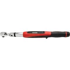 GearWrench - 3/8" Drive Electronic Torque Wrench - 10 N/m to 135 N/m Torque, 16" OAL, 0.1 N/m Graduation, Angle Head - All Tool & Supply