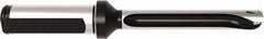 Allied Machine and Engineering - Series 11, 11 to 11.99mm Diam, 5/8" Diam Straight Shank with Flange, Straight Flute Spade Drill - 2-23/64" Max Depth, 5-11/32" OAL, Standard Length, Through Coolant - All Tool & Supply