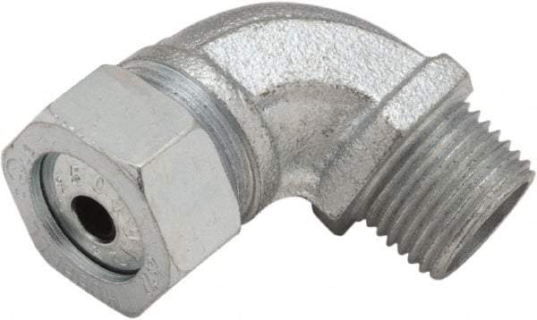 Hubbell-Raco - 1/2" Trade, Malleable Iron Angled Liquidtight Conduit Connector - All Tool & Supply