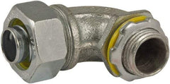 Hubbell-Raco - 1/2" Trade, Steel & Malleable Iron Angled Liquidtight Conduit Connector - All Tool & Supply