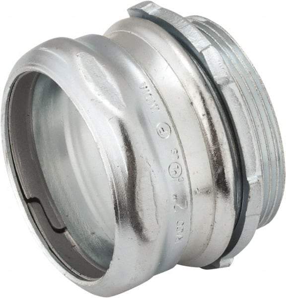 Hubbell-Raco - 1-1/2" Trade, Steel Compression Straight EMT Conduit Connector - All Tool & Supply