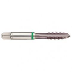 M2x0.40 6H 3-Flute Cobalt Green Ring Spiral Point Plug Tap-TiCN - All Tool & Supply