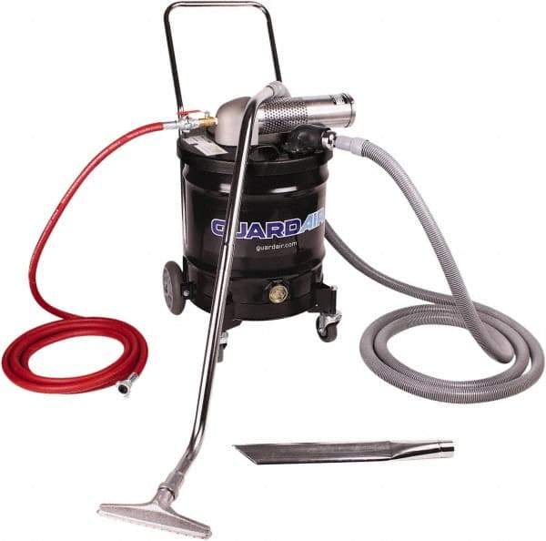 Guardair - 20 Gal Steel Tank, Air Powered Wet/Dry Vacuum - 10 Peak hp, 20' Hose Fitting, Cordless, Cartridge Filter - All Tool & Supply