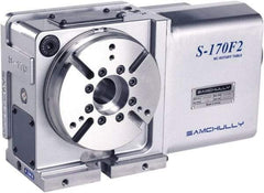 Samchully - 1 Spindle, 210mm Horizontal & Vertical Rotary Table - 200 kg (440 Lb) Max Horiz Load, 170mm Centerline Height, 45mm Through Hole - All Tool & Supply