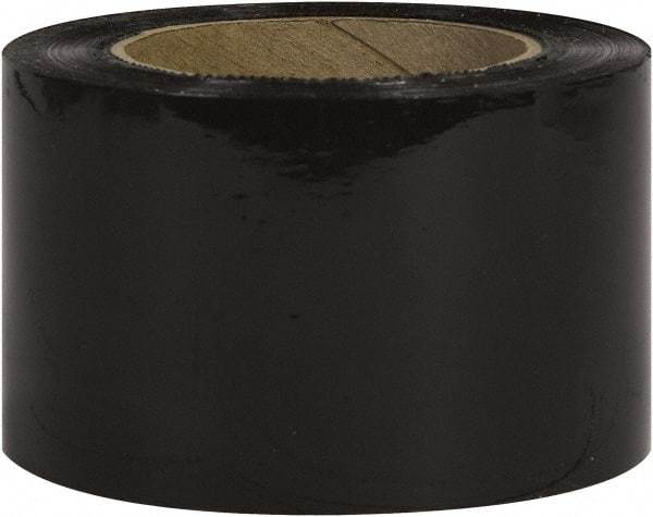 Made in USA - 3" x 1,000' 80 Gauge Black Bunding Stretch Film - All Tool & Supply