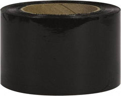 Made in USA - 3" x 1,000' 80 Gauge Black Bunding Stretch Film - All Tool & Supply