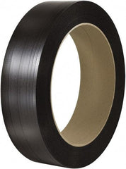 Made in USA - 4,500' Long x 1/2" Wide, Coil Case Polyester Hand Strapping - 500 Lb Capacity, 0.015" Thick - All Tool & Supply