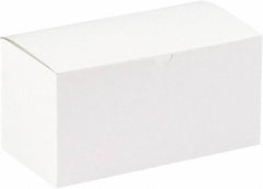 Made in USA - 4-1/2" Wide x 9" Long x 4-1/2" High Rectangle Chipboard Box - 1 Wall, White - All Tool & Supply