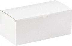 Made in USA - 5" Wide x 10" Long x 4" High Rectangle Chipboard Box - 1 Wall, White - All Tool & Supply