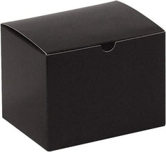 Made in USA - 4-1/2" Wide x 6" Long x 4-1/2" High Rectangle Chipboard Box - 1 Wall, Black Gloss - All Tool & Supply