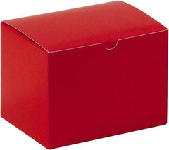 Made in USA - 4-1/2" Wide x 6" Long x 4-1/2" High Rectangle Chipboard Box - 1 Wall, Red - All Tool & Supply