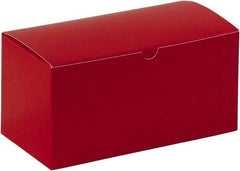 Made in USA - 4-1/2" Wide x 9" Long x 4-1/2" High Rectangle Chipboard Box - 1 Wall, Red - All Tool & Supply