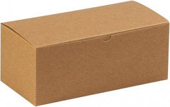 Made in USA - 5" Wide x 10" Long x 4" High Rectangle Chipboard Box - 1 Wall, Kraft (Color) - All Tool & Supply