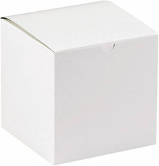 Made in USA - 7" Wide x 7" Long x 7" High Square Chipboard Box - 1 Wall, White - All Tool & Supply