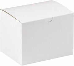 Made in USA - 4-1/2" Wide x 6" Long x 4-1/2" High Rectangle Chipboard Box - 1 Wall, White - All Tool & Supply