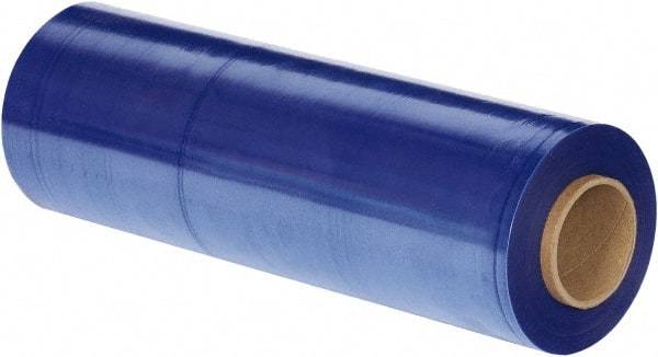 Made in USA - 18" x 1,500' 100 Gauge Blue UVI Hand Stretch Film - All Tool & Supply