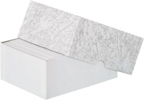 Made in USA - 3-1/2" Wide x 4-3/4" Long x 2" High Rectangle Chipboard Box - 1 Wall, Gray Leatherette - All Tool & Supply