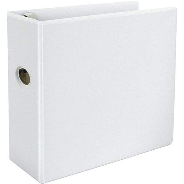 Universal One - 1,050 Sheet Capacity, 8-1/2 x 11", View Ring Binder - Polypropylene, White - All Tool & Supply