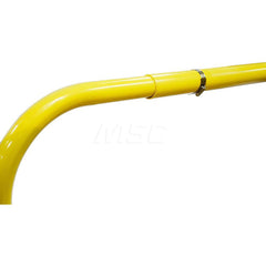 Heavy-Duty Guard Rail: Yellow, Painted, Steel 4-1/2″ Long, 42″ High, 2 Rails