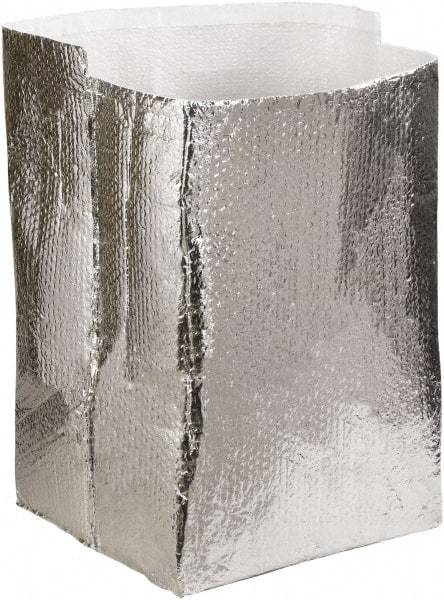 Made in USA - 18" Long x 18" Wide x 18" High x 3/16" Thick Box Liner - Silver, Case - All Tool & Supply