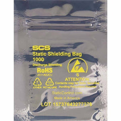 Made in USA - 5" Long x 4" Wide, 3.1 mil Thick, Self Seal Static Shield Bag - Transparent, Metal-In, Standard Grade - All Tool & Supply