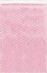 Value Collection - 10" Long x 20" Wide, Adhesive Flap Antistatic Bubble Pouch - Pink, Standard Grade - All Tool & Supply