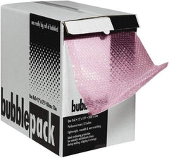 Made in USA - 2,100" Long x 12" Wide, Antistatic Bubble Roll - Pink, Standard Grade - All Tool & Supply