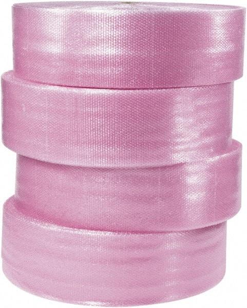 Made in USA - 9,000" Long x 24" Wide, Antistatic Bubble Roll - Pink, Standard Grade - All Tool & Supply