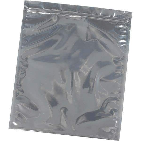 Made in USA - 12" Long x 12" Wide, 3 mil Thick, Self Seal Recloseable Zip Top Static Protection Bag - Transparent, Standard Grade - All Tool & Supply