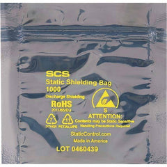 Made in USA - 6" Long x 6" Wide, 3.1 mil Thick, Self Seal Static Shield Bag - Transparent, Metal-In, Standard Grade - All Tool & Supply