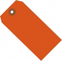 Made in USA - 6-1/4" High x 3-1/8" Long, Safety & Facility Blank Tag - Orange Vinyl - All Tool & Supply