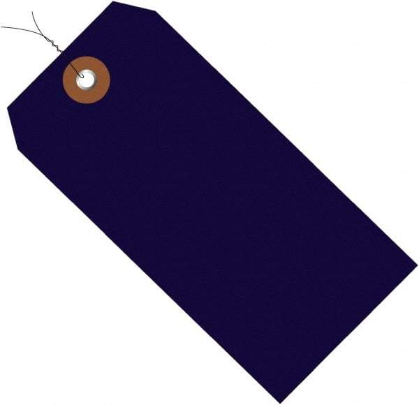 Made in USA - 4-3/4" High x 2-3/8" Long, Safety & Facility Blank Tag - Blue Vinyl - All Tool & Supply