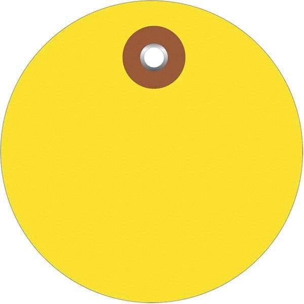 Made in USA - Safety & Facility Blank Tag - Yellow Vinyl - All Tool & Supply