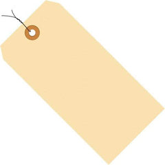 Made in USA - 3-3/4" High x 1-7/8" Long, Safety & Facility Blank Tag - Manila Cardstock - All Tool & Supply