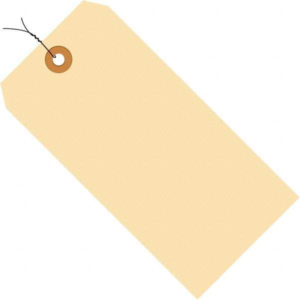 Made in USA - 5-1/4" High x 2-5/8" Long, Safety & Facility Blank Tag - Manila Cardstock - All Tool & Supply