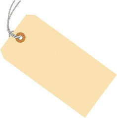 Made in USA - 3-1/4" High x 1-5/8" Long, Safety & Facility Blank Tag - Manila Cardstock - All Tool & Supply