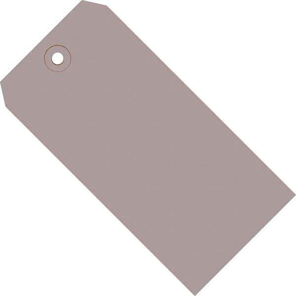 Made in USA - 4-3/4" High x 2-3/8" Long, Safety & Facility Blank Tag - Gray Cardstock - All Tool & Supply