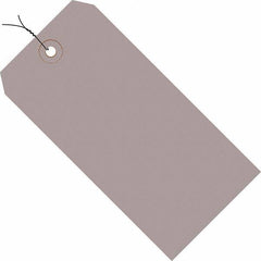 Made in USA - 4-3/4" High x 2-3/8" Long, Safety & Facility Blank Tag - Gray Cardstock - All Tool & Supply