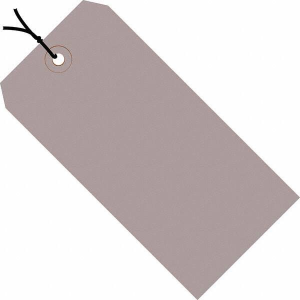 Made in USA - 5-1/4" High x 2-5/8" Long, Safety & Facility Blank Tag - Gray Cardstock - All Tool & Supply