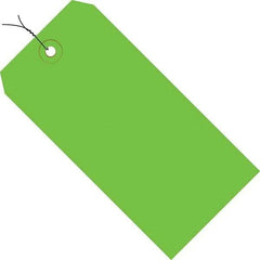 Made in USA - 4-1/4" High x 2-1/8" Long, Safety & Facility Blank Tag - Green Cardstock - All Tool & Supply