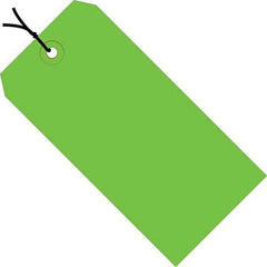 Made in USA - 6-1/4" High x 3-1/8" Long, Safety & Facility Blank Tag - Green Cardstock - All Tool & Supply