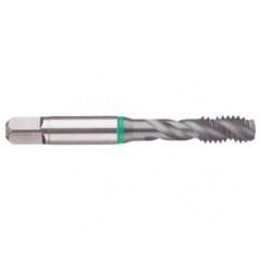 6-32 2B 3-Flute Cobalt Green Ring Semi-Bottoming 40 degree Spiral Flute Tap-TiCN - All Tool & Supply