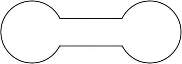 Made in USA - 5/16" High x 7/16" Long, Safety & Facility Blank Tag - White Cardstock - All Tool & Supply