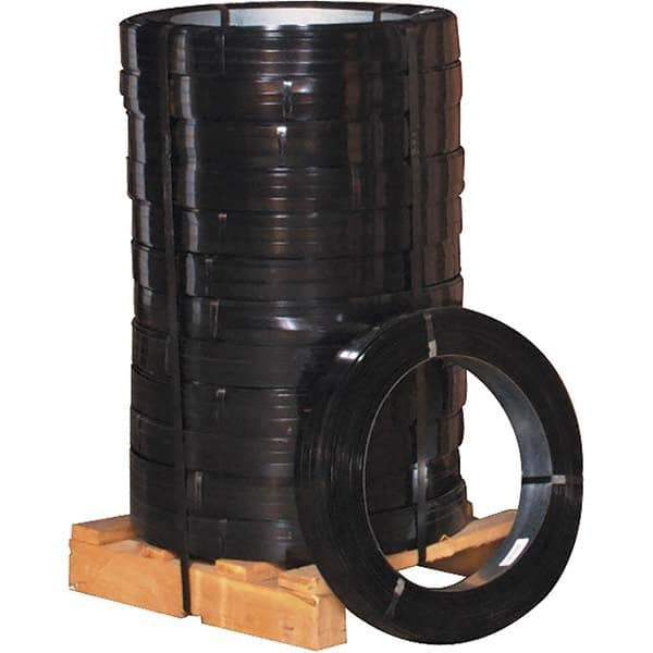 Made in USA - 3,930' Long x 1/2" Wide, Oscillated Coil Steel Strapping - 860 Lb Capacity, 0.015" Thick - All Tool & Supply