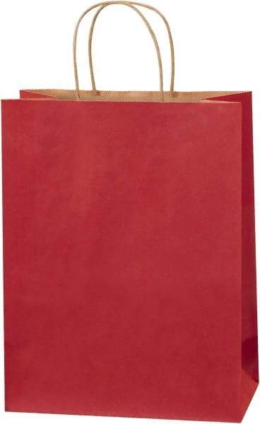 Made in USA - Kraft Grocery Bag - 10 x 5 x 13, Scarlet - All Tool & Supply