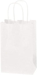 Made in USA - Kraft Grocery Bag - 5-1/4 x 3-1/4 x 8-3/8, White - All Tool & Supply