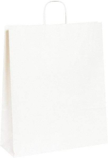 Made in USA - Kraft Grocery Bag - 16 x 6 x 19-1/4, White - All Tool & Supply