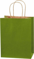 Made in USA - Kraft Grocery Bag - 8 x 4-1/2 x 10-1/4, Green Tea - All Tool & Supply